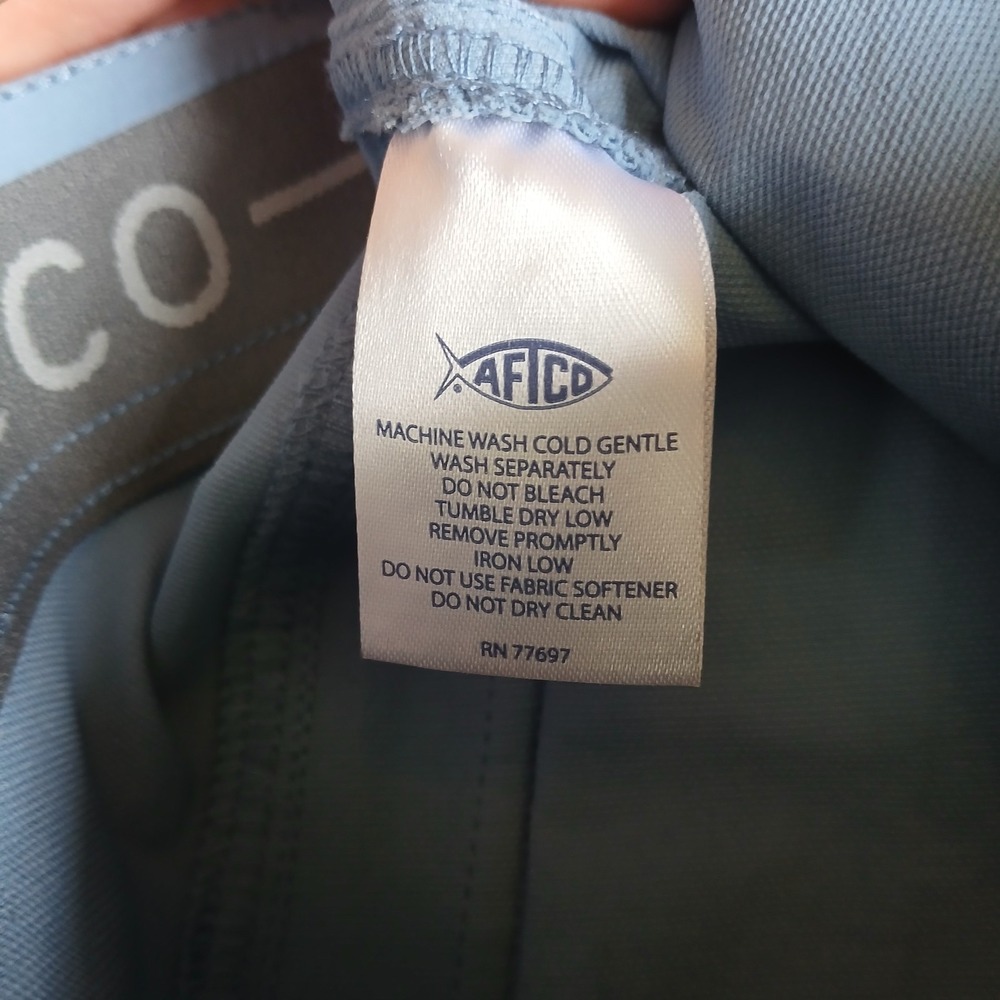 NEW AFTCO Deckhand Shorts Mens 38 BLUE SHADOW M124 Fishing Cargo UPF 50 - Picture 9 of 9